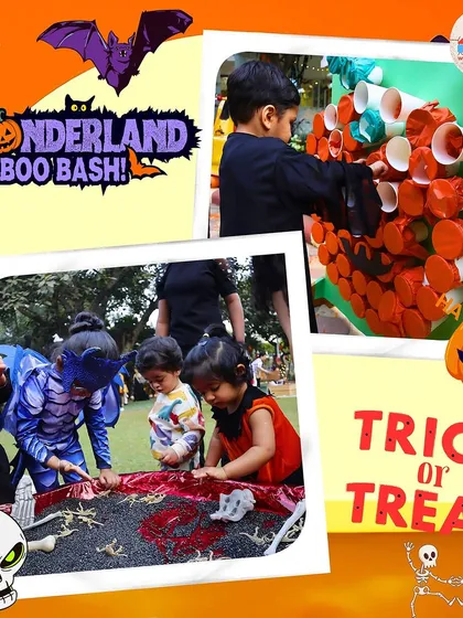 Our Halloween Boo Bash is full of spooky, sensory fun. Children dig for skeleton bones in a sand tray and play themed games, exploring different textures and enjoying the thrill of the hunt.