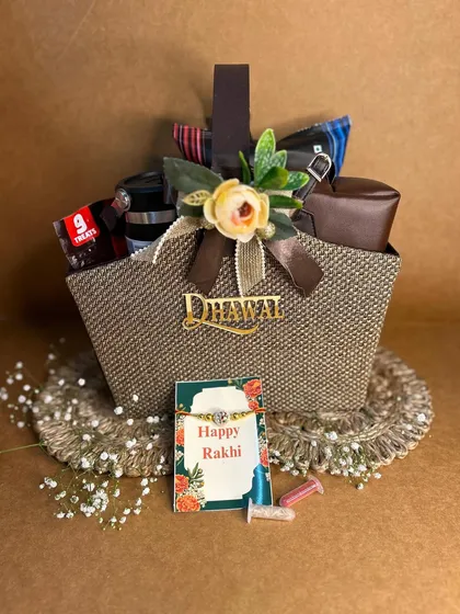 For Rakhi, a personal touch makes all the difference. This hamper was designed for a brother with his name right on the basket, filled with his favorite things to make the celebration extra special.