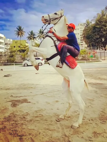 This is the power and spirit of our indigenous Sindhi horses. A perfectly executed 'wheelie' shows the trust and connection between rider and horse, a skill we build with passion and practice.