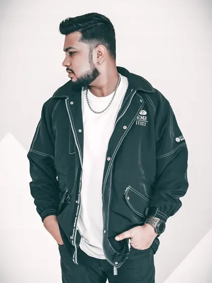 A classic pose, showing off the details of the fit. Style is another way I express my creativity.