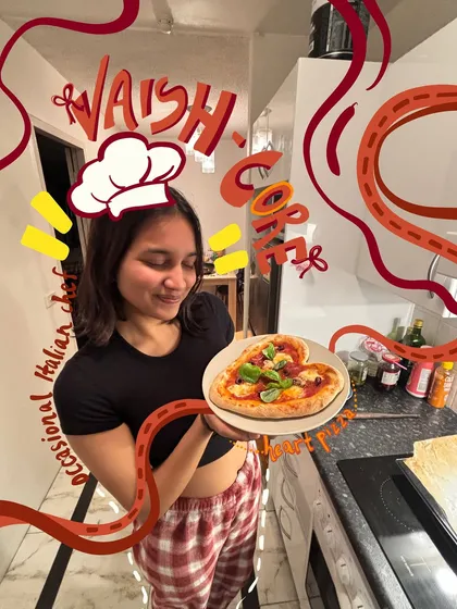 My art is all about adding a personal touch to everyday moments. Even a homemade heart-shaped pizza can become a cute memory with some custom doodles and handwritten text.