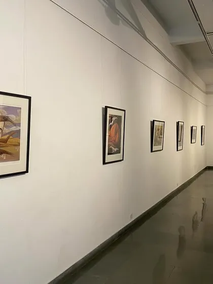 A view of the Jehangir Sabavala exhibition of limited edition serigraphs. My curation also embraces the quiet power of master artists. It's about creating a serene, focused environment that allows the depth and legacy of an artist's work to speak for itself.
