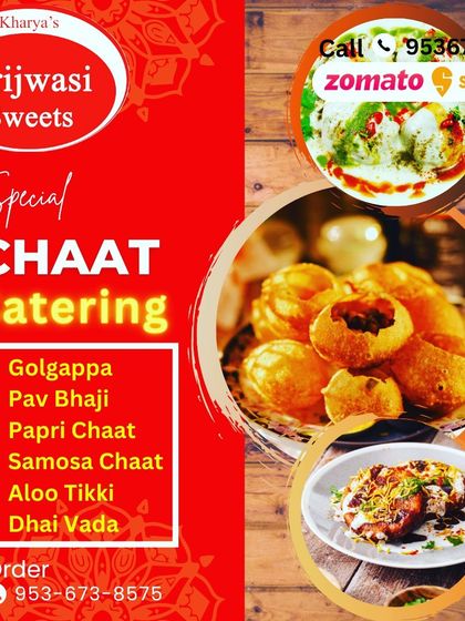 My special chaat catering menu includes favorites like Golgappa, Pav Bhaji, Papri Chaat, Samosa Chaat, Aloo Tikki, and Dahi Vada.