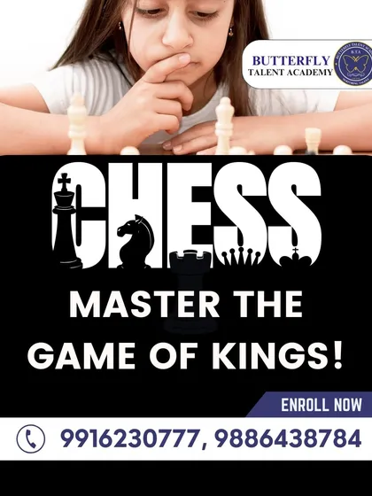 This image captures the deep focus we aim to cultivate in our students. Our classes are designed to help children develop patience and concentration as they learn to master the game of kings.