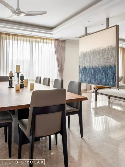 A collection of images from various projects showcasing our range of styles, from modern minimalism and warm contemporary to bold, colorful, and eclectic designs.
