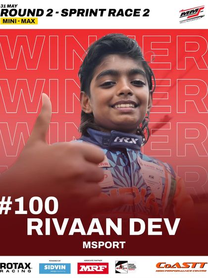 Rivaan Dev claims victory in the Mini Max category at Round 2 of the Meritus Cup 2025.