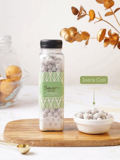 My Jeera Golis are a traditional digestive aid with a tangy and chatpata flavor. They are perfect for long drives or as an after-meal treat.