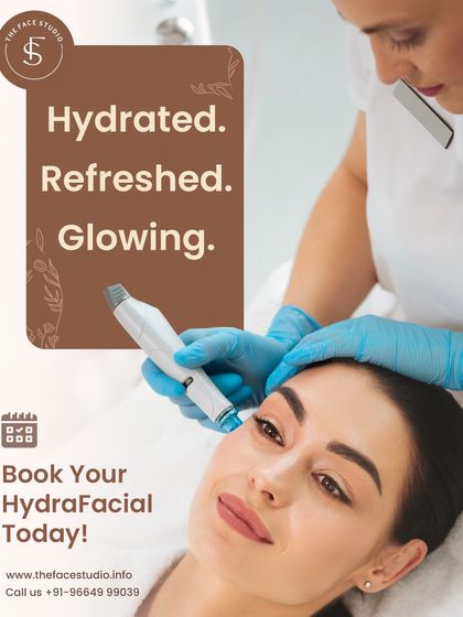 A client undergoing a HydraFacial treatment. This procedure is excellent for maintaining skin health by providing deep hydration and a thorough cleanse, leaving the skin refreshed and glowing.