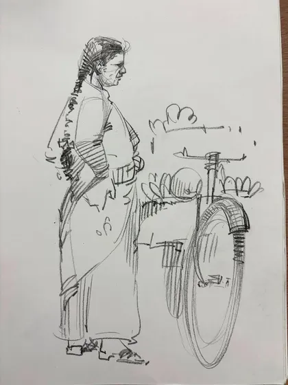A collection of my figure drawing demonstrations from online classes and practice sessions. Each sketch is an opportunity to study the human form, capturing different poses, gestures, and scenes from daily life.