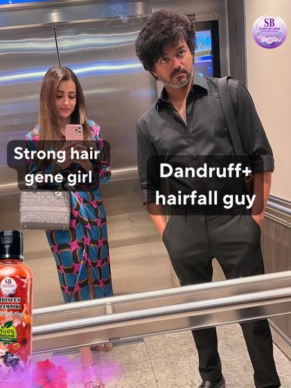 Be the "strong hair gene girl," not the "dandruff+hairfall guy." With my natural haircare products, you can say goodbye to hair problems and hello to a radiant, confident you.