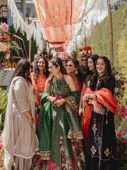 More moments from our colorful Haldi and Mehendi events, capturing the joy, laughter, and beautiful details.
