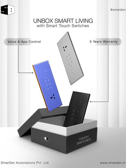 Unbox smart living. My touch switches offer minimalist design and maximum control, with options for voice and app control, all backed by a 5-year warranty.