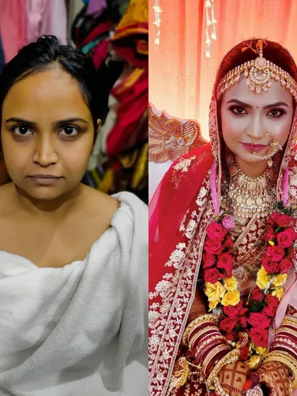 Another one of my favorite transformations. We went from a fresh face to a complete bridal look, ready for the wedding ceremony. My goal is always to make you look in the mirror and see the most beautiful version of yourself.