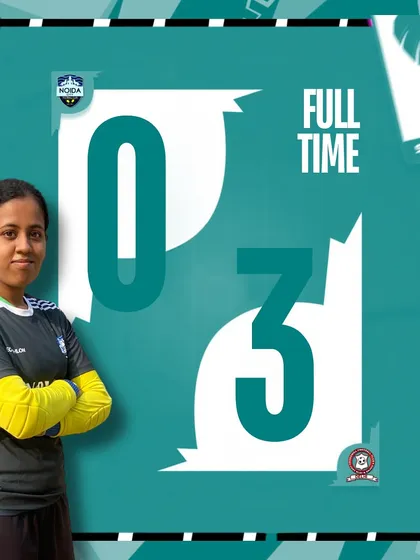 A full-time score graphic from our second match. Though not the result we wanted, we believe in learning from every game and coming back stronger.