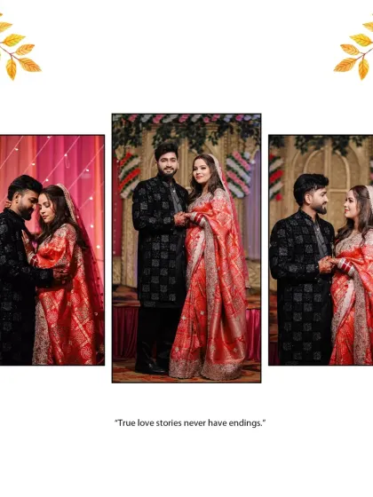 A triptych of couple portraits from their reception. These photos show the couple in both posed and candid moments, capturing their love and happiness from different angles.