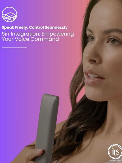 Voice control is central to a modern smart home. This image, featuring the Savant remote, illustrates how seamless Siri integration empowers you to control your environment by simply speaking.
