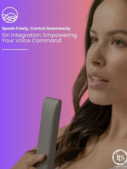 Voice control is central to a modern smart home. This image, featuring the Savant remote, illustrates how seamless Siri integration empowers you to control your environment by simply speaking.