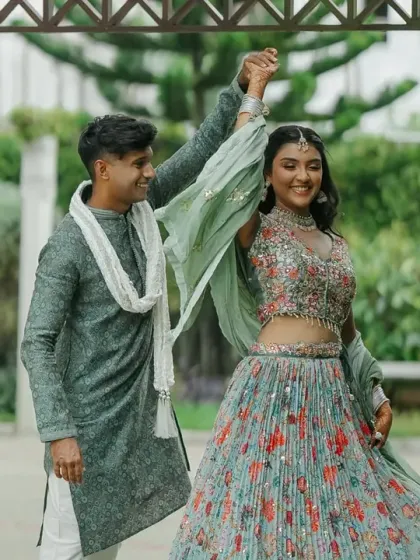 Crimson and Cherry - Full-Service Wedding Planning & Execution Vibrant Sangeet & Mehendi Nights photo 44