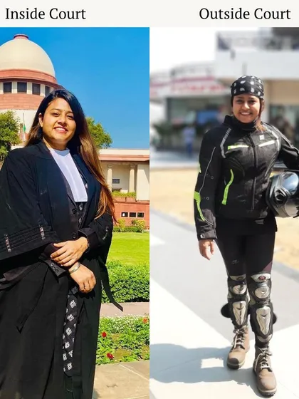 I am a lawyer in the courtroom and a rider in the Himalayas. My life is a balance between fighting for justice in my black robes and finding freedom on the open road, with both paths fueled by the same passion and determination.