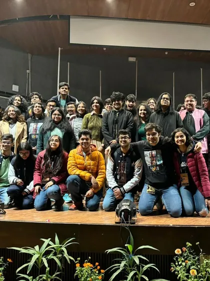 We love bringing poetry to young minds across the country. This is our team with the bright students of IIT Delhi after a successful poetry night, one of our many collaborations with India's top educational institutions.