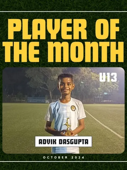 Advik Dasgupta, our U13 Player of the Month for October 2024.