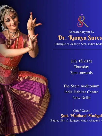 Another poster for my performance at India Habitat Centre, New Delhi. I was so honored to have the legendary Madhavi Mudgal ji as the chief guest.