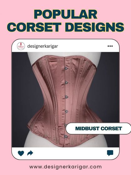 A classic mid-bust corset in a satin finish. This style offers significant shaping and can be a foundation for a period costume or a statement fashion piece.