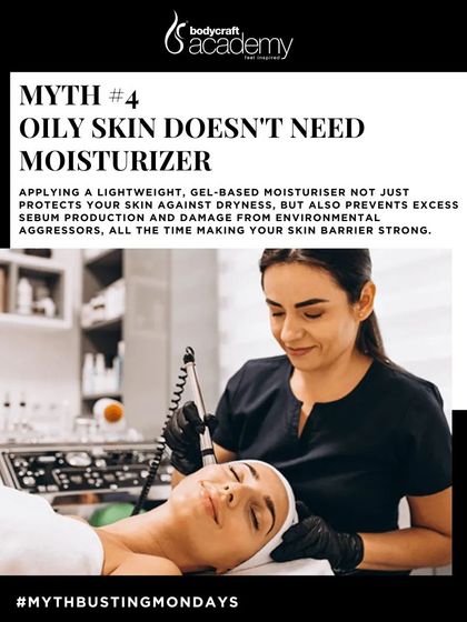 Myth: Oily skin doesn't need moisturizer. Our skincare curriculum covers the science of skin types, explaining why hydration is crucial for everyone.