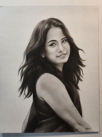 The unframed version of the portrait.