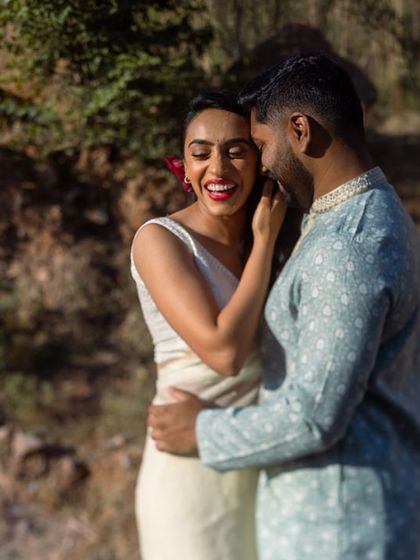 A moment of pure, unrestrained laughter. These are the golden moments during a shoot that I always hope to capture, showing the true joy of their relationship.