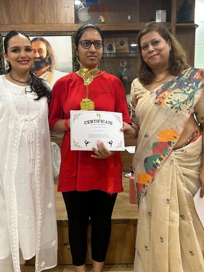 Another winner from our "Yogini" team. We believe in celebrating every milestone on the yoga journey.