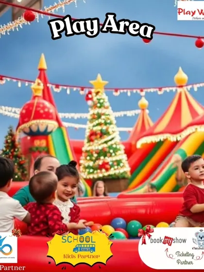 Our Christmas Wonderland features a huge, festive play area where kids can jump, slide, and have a ball in a safe and fun environment.