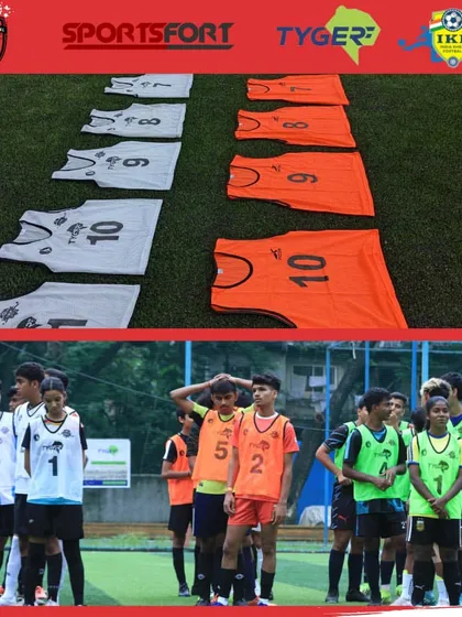 Getting organized for the scouting workshop. I manage all the on-ground logistics, including player bibs and team formations, to ensure a smooth and professional assessment process.