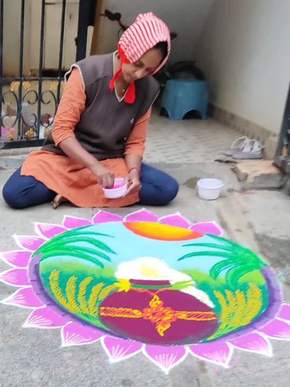 Anesha Artgallery - Indian Folk Art & Home Decor Rangoli & Kolam: Ephemeral Beauty photo 8
