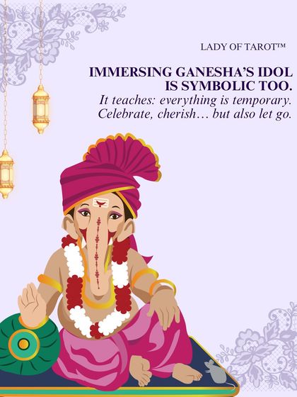 The ritual of immersing Ganesha's idol is also deeply symbolic. It teaches us that everything in life is temporary. We must learn to celebrate and cherish moments, but also to let them go gracefully.