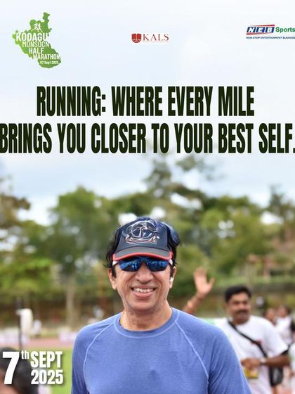 Running is where every mile brings you closer to your best self. Lace up and level up at the Kodagu Monsoon Half Marathon.