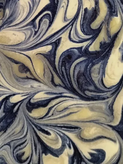 This is where the art of skincare begins. I love watching the natural colors from herbs and clays swirl together, creating a unique pattern in every single batch of my Lush Lavender soap. It’s a reminder that everything I make is one of a kind, just like you.