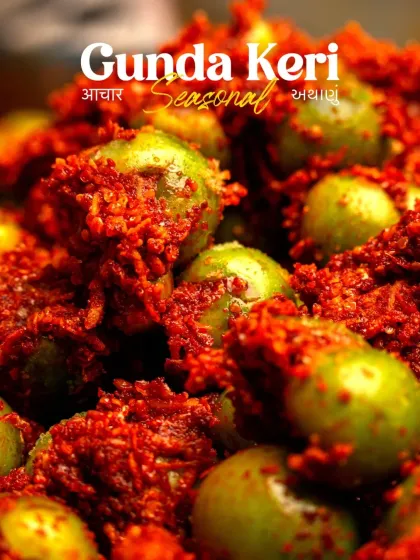 A seasonal favourite, our Gunda Keri Aachar. We combine tangy Indian berries (gunda) with raw mango and a signature spice mix. It’s a unique flavour that captures the taste of summer in a jar.
