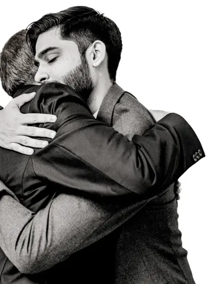 A simple, powerful hug between the groom and his father. In the middle of all the chaos, these are the quiet, real moments that you'll cherish forever. My documentary approach means I'm there to capture them.