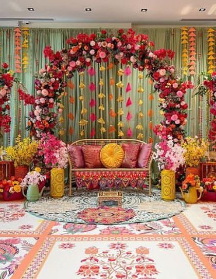 Creative&Creations - Event Decoration Vibrant Haldi & Mehendi Decor photo 38