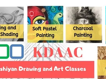 My classes cover a wide range of art forms to suit every child's interest. This shows the different workshops I offer, including sketching, soft pastel painting, charcoal art, canvas painting, and even coffee painting.
