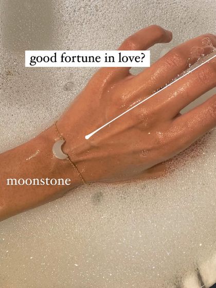 Good fortune in love? Wear Moonstone. This image shows my White Moonstone Luna bracelet.
