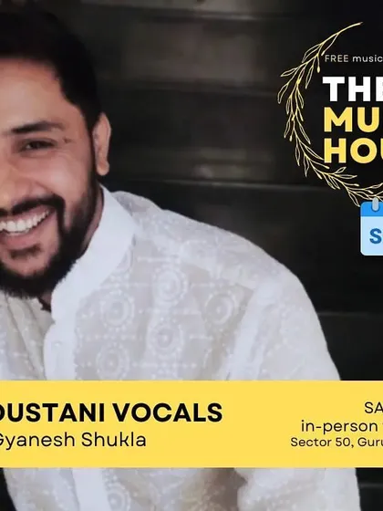 As part of our "The Music Hour" initiative, we offer free, sponsored seats for musically gifted children. This in-person group session features our Hindustani Vocals instructor, Gyanesh Shukla.