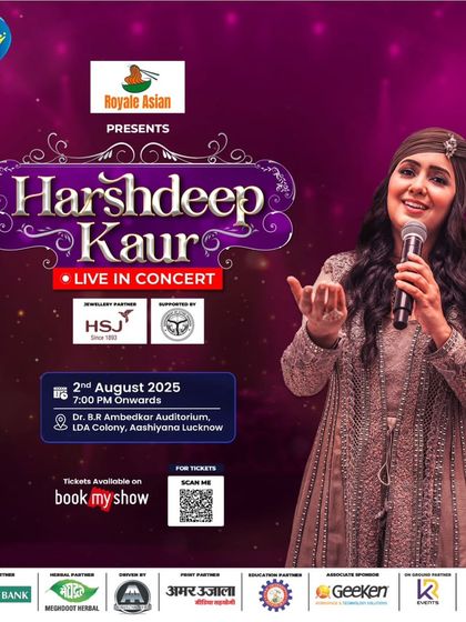 This is the official poster for the Harshdeep Kaur live concert in Lucknow. I designed and distributed this promotional creative as a key marketing partner to attract a wide audience for this soulful evening.