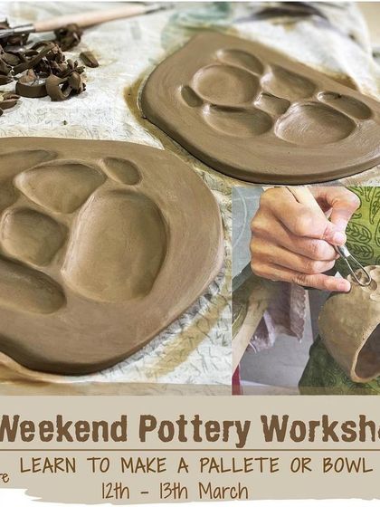 In our weekend workshop, you can choose to make a unique paint palette or a beautiful bowl.