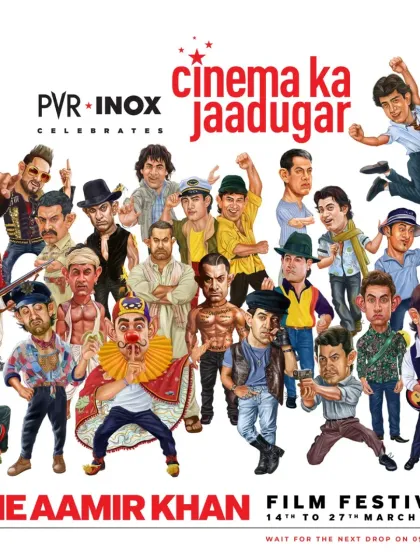 This is the official poster I created for the PVR-INOX Aamir Khan Film Festival. It was a privilege to have my caricatures of his many iconic roles featured so prominently for his 60th birthday celebration. This kind of large group caricature is perfect for corporate events, film promotions, or special family milestones.