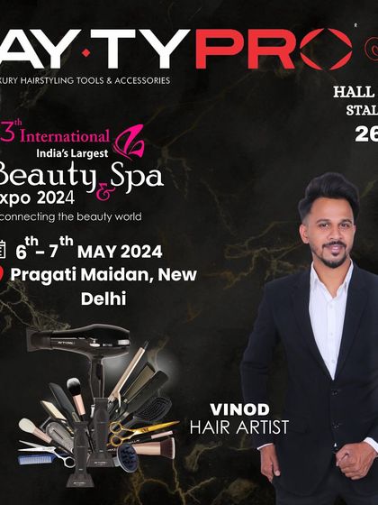 The promotional poster for my appearance at the 13th International Beauty & Spa Expo in New Delhi.