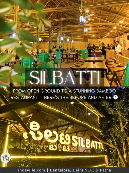I don't just use natural materials, I build with them. This is the Silbatti restaurant in Bangalore, a project I designed and constructed entirely from bamboo, from the main structure to the fine interior details.