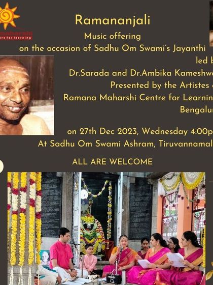 Ramana Maharshi Centre for Learning - Spiritual & Cultural Events The Arts as Offering: Natya, Sangeetham & Theatre photo 11