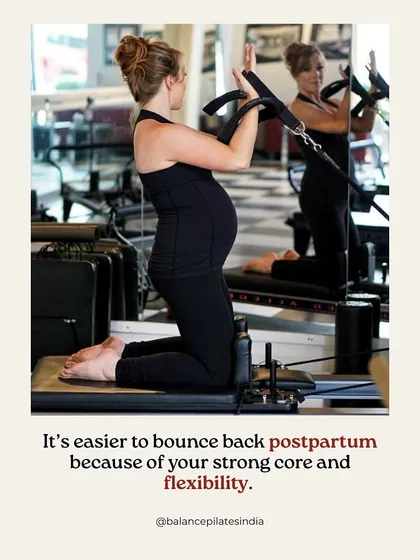 Building a strong core during pregnancy makes bouncing back post-partum so much easier. This kneeling arm work on the reformer targets your core and upper body, improving strength and flexibility.